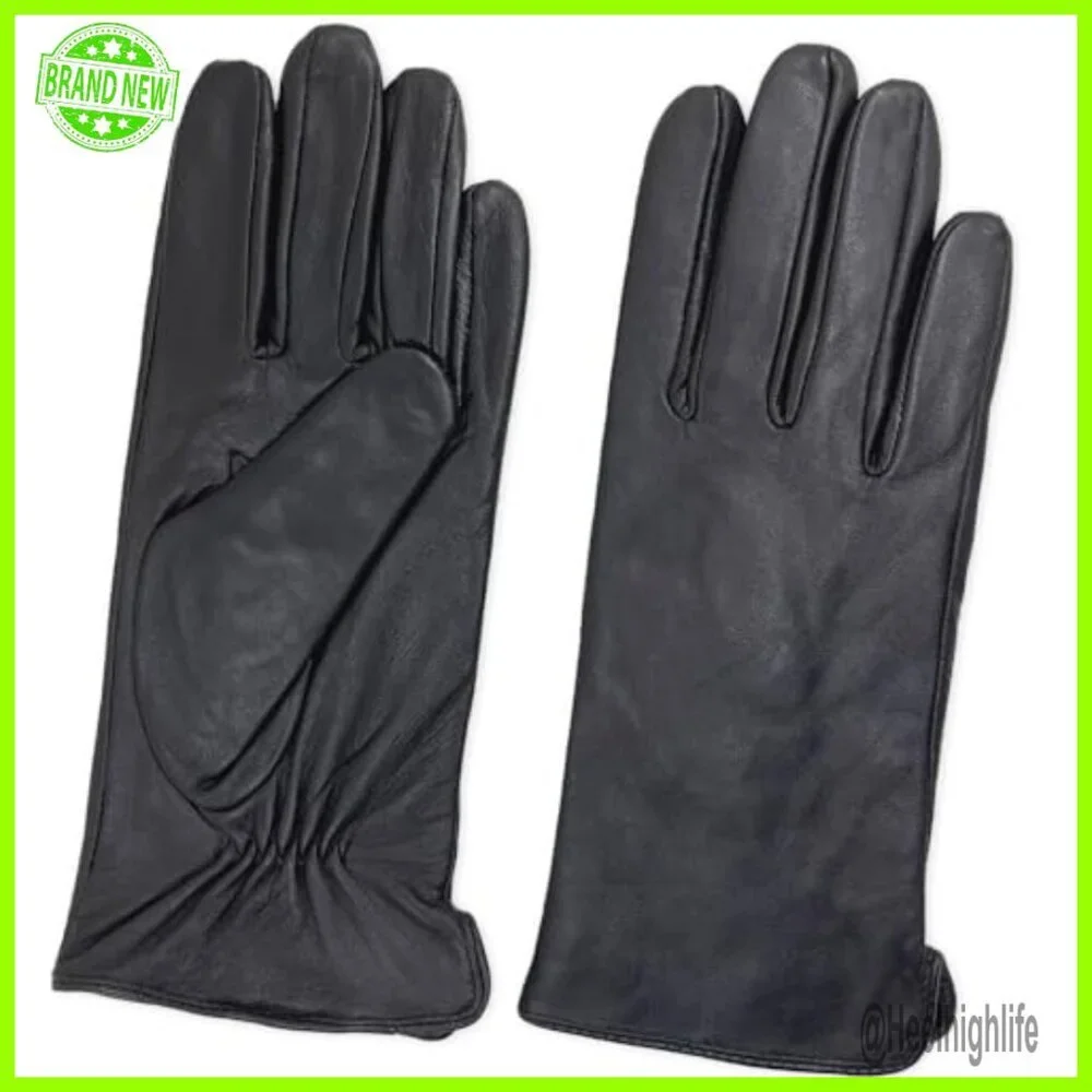Genuine Sheepskin Leather Gloves Cashmere Lined Women's Medium Cold Weather
